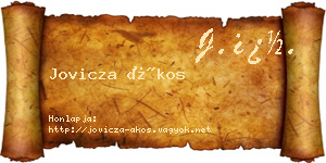 Jovicza Ákos névjegykártya