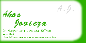 akos jovicza business card
